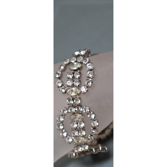 Deco Wide Rhinestone Bracelet Loop Circle Design - Picture 4 of 6